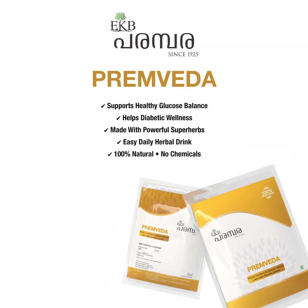PREMVEDA | Ayurvedic Herbal Drink for Supporting Healthy Sugar Levels | Pure Superherb Blend | Natural Diabetic Wellness Support