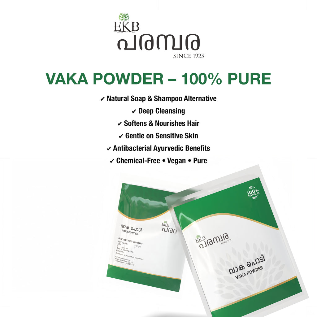 Vaka Powder | Pure Herbal Cleanser | Deep Skin & Scalp Cleaning | Suitable for Sensitive Skin