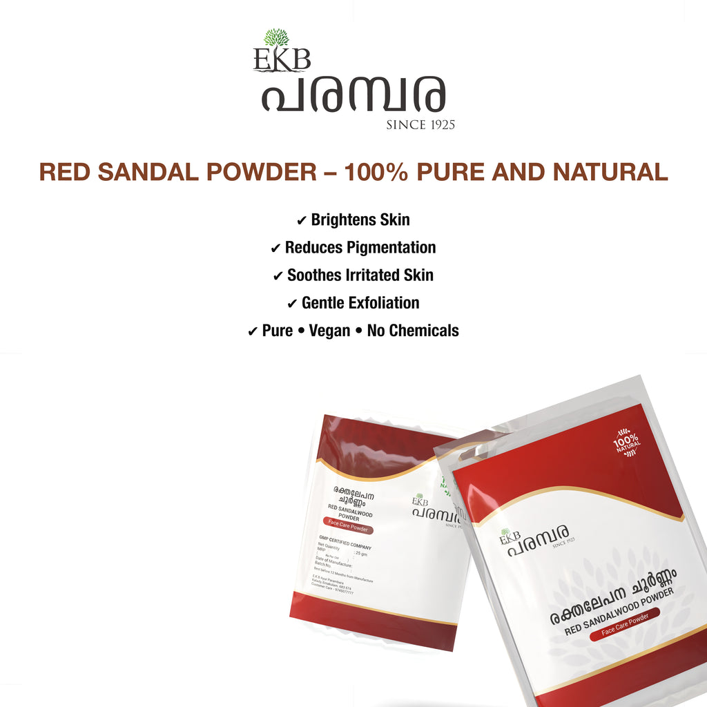 Red Sandalwood Powder | Rakta Chandan for Skin Brightening & Pigmentation | 100% Pure & Natural | For Face Packs & Skincare