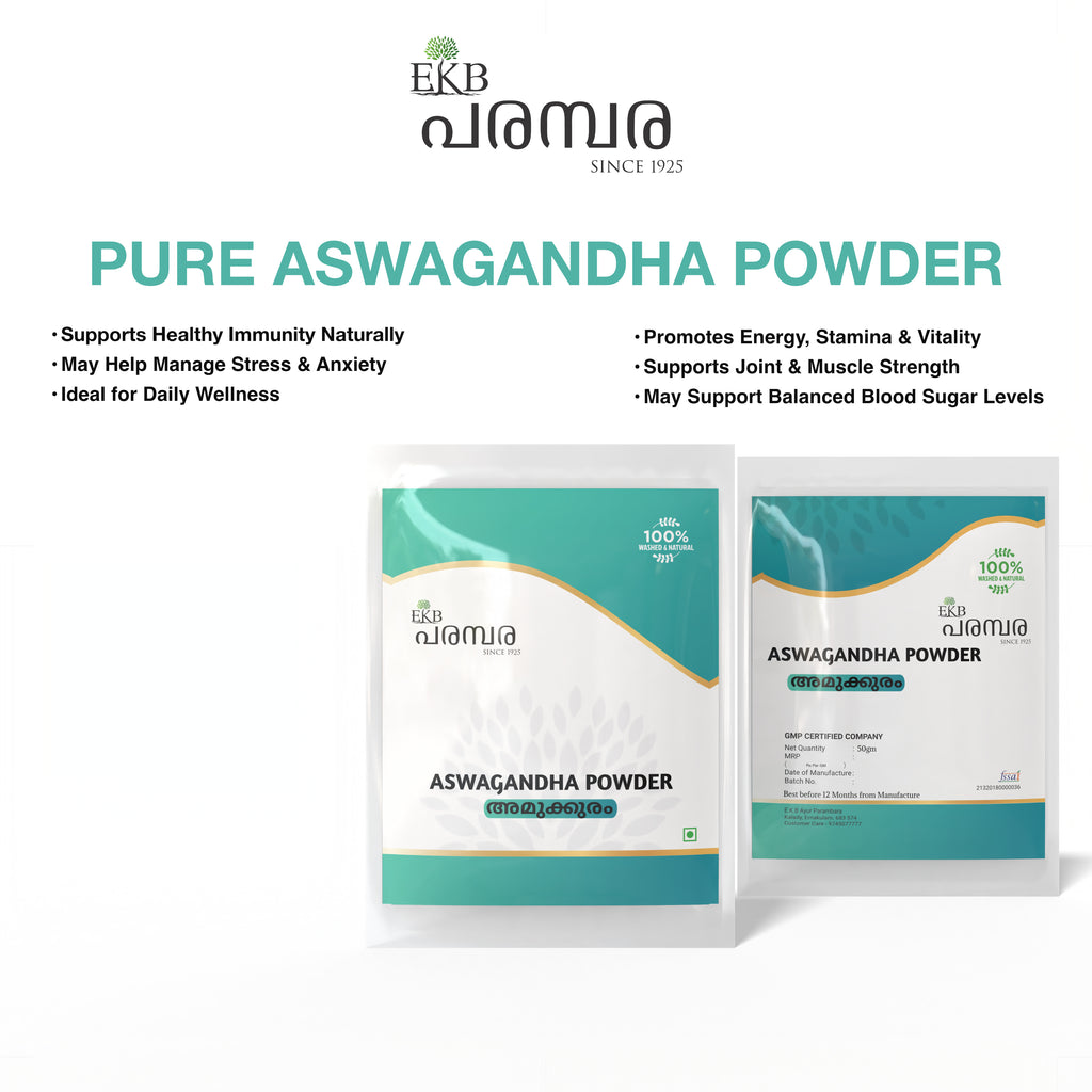 Pure Ashwagandha Powder | 100% Natural Root Powder | Stress Relief, Immunity Booster, Energy & Strength Support | Ayurvedic Herbal Supplement