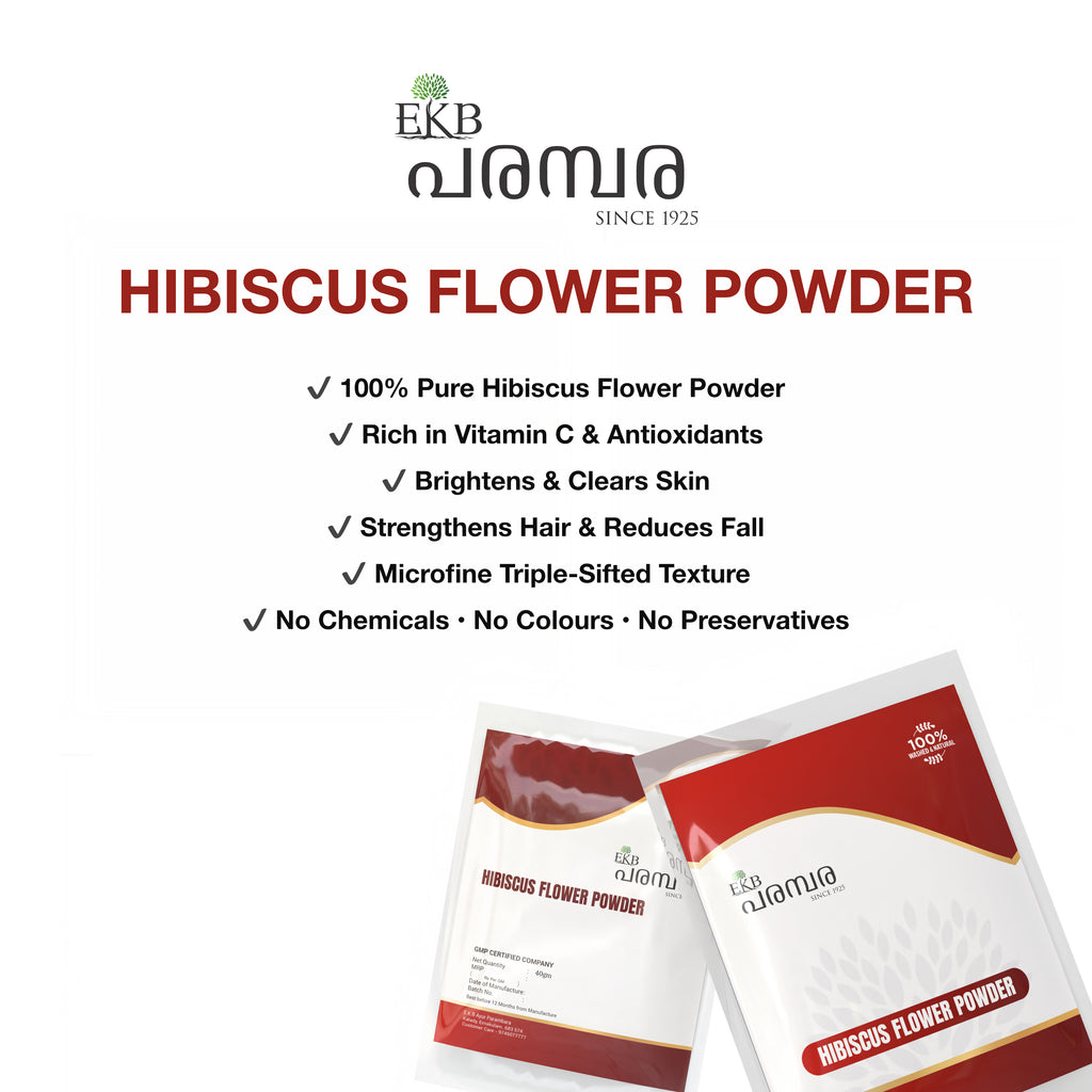 Hibiscus Flower Powder | 100% Pure & Natural Hibiscus Flower Powder for Hair Growth & Glowing Skin | Triple-Sifted Microfine Texture | Reduces Acne, Strengthens Hair, Controls Dandruff