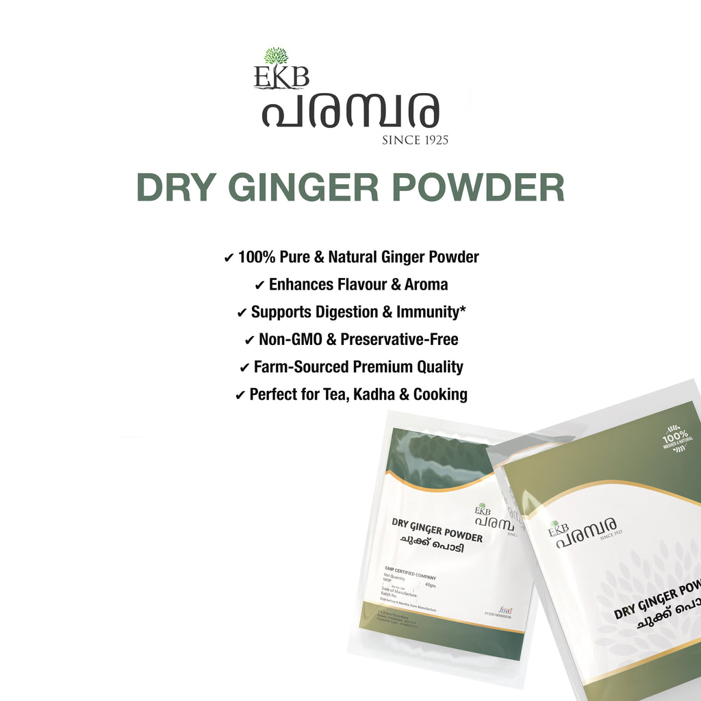 Ginger Powder | 100% Pure & Natural | Non-GMO | Premium Aroma & Taste | Supports Digestion & Immunity | For Tea & Cooking