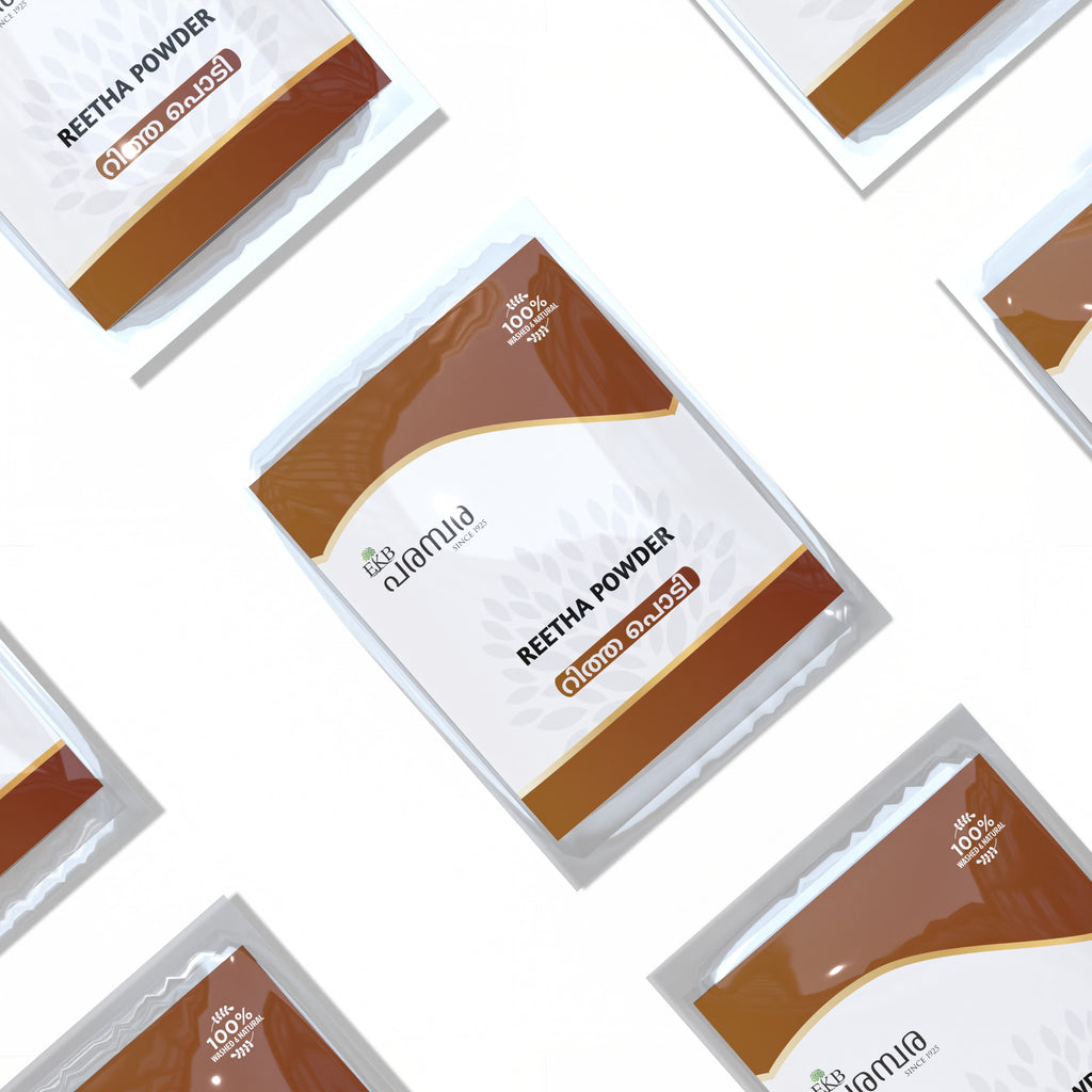 EKB PARAMBARA SINCE 1925 | Pure Reetha Powder | Soapnut Powder | Natural Hair Cleanser | For Hair Growth, Shine & Dandruff Control | 100% Plant-Based, No Chemicals