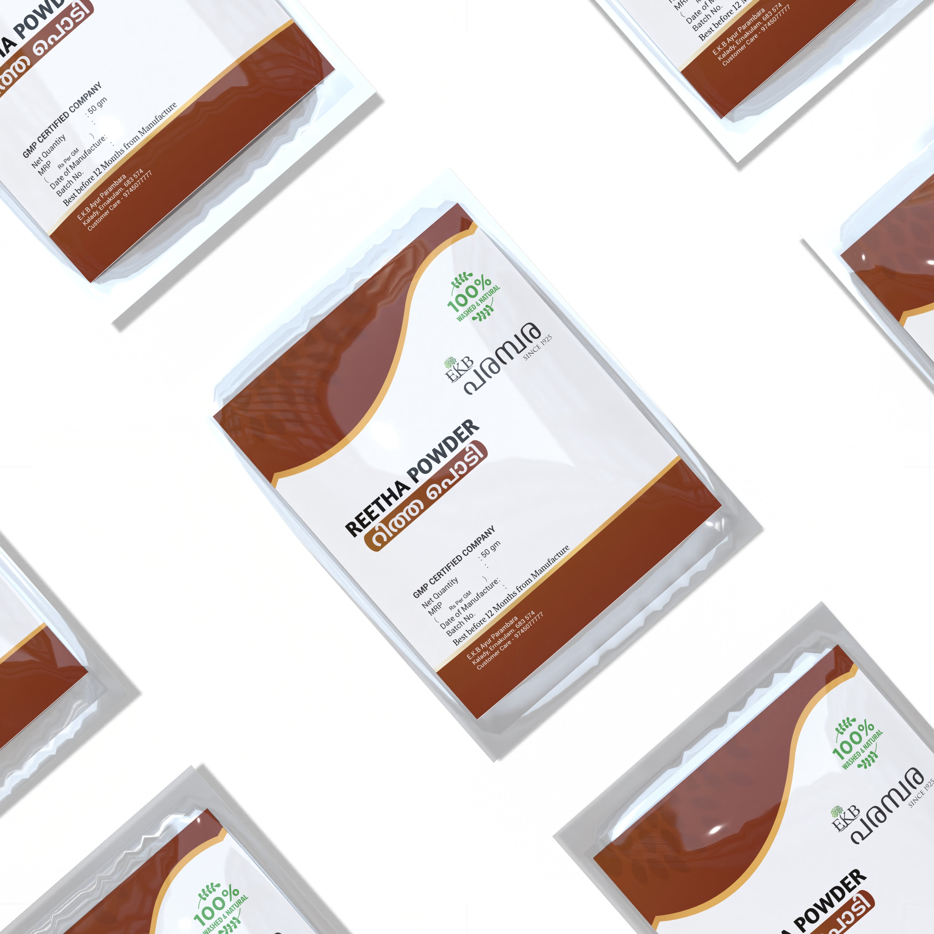EKB PARAMBARA SINCE 1925 | Pure Reetha Powder | Soapnut Powder | Natural Hair Cleanser | For Hair Growth, Shine & Dandruff Control | 100% Plant-Based, No Chemicals