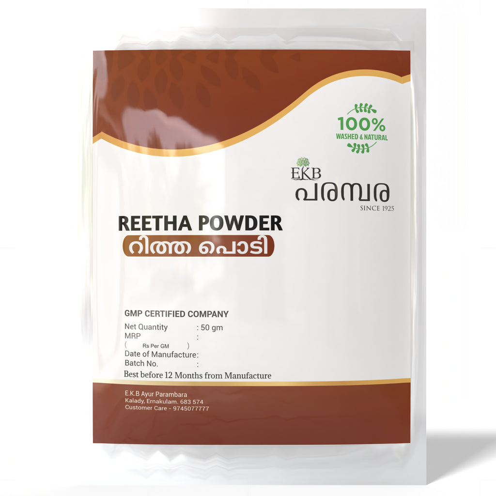EKB PARAMBARA SINCE 1925 | Pure Reetha Powder | Soapnut Powder | Natural Hair Cleanser | For Hair Growth, Shine & Dandruff Control | 100% Plant-Based, No Chemicals