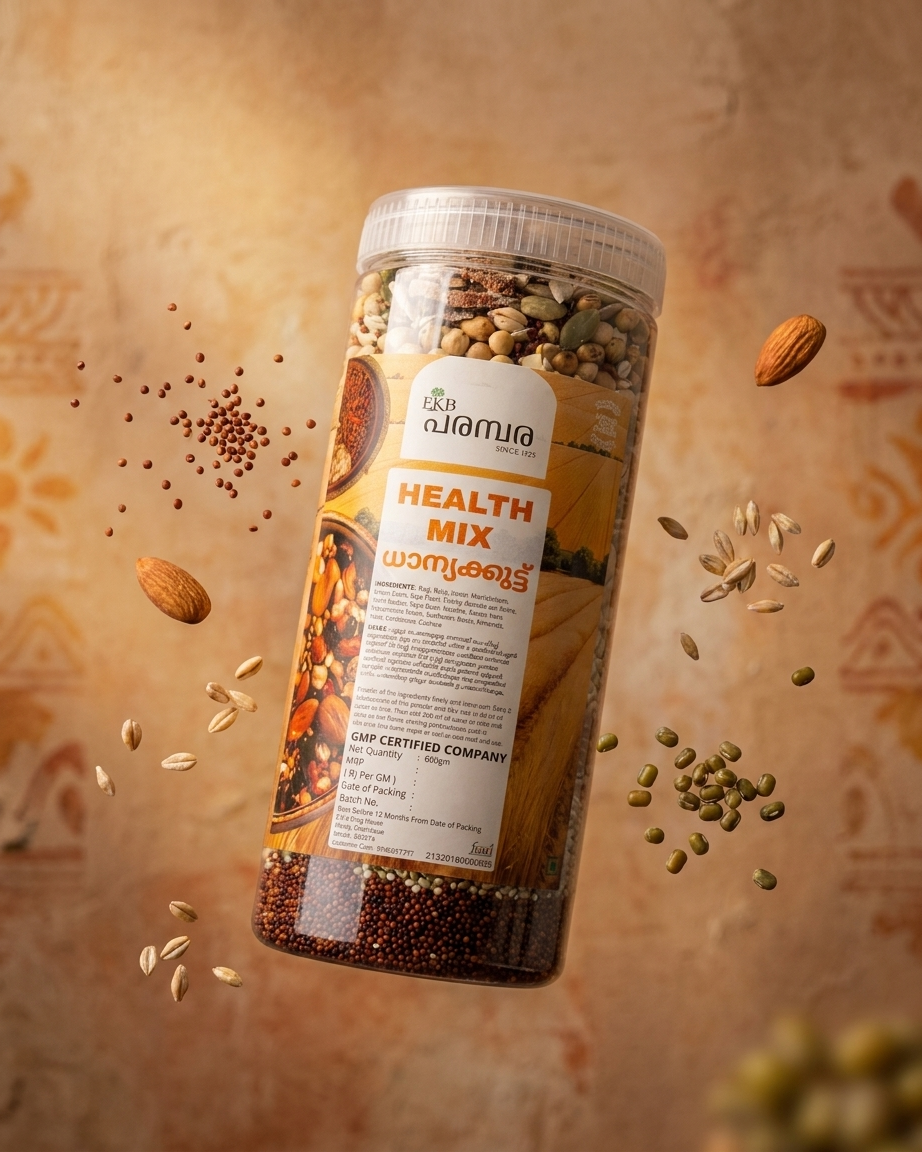 Dhanyakoot Health Mix 600g | Traditional Multi-Grain Health Mix | Nutritious Breakfast & Wellness Drink | Premium Quality