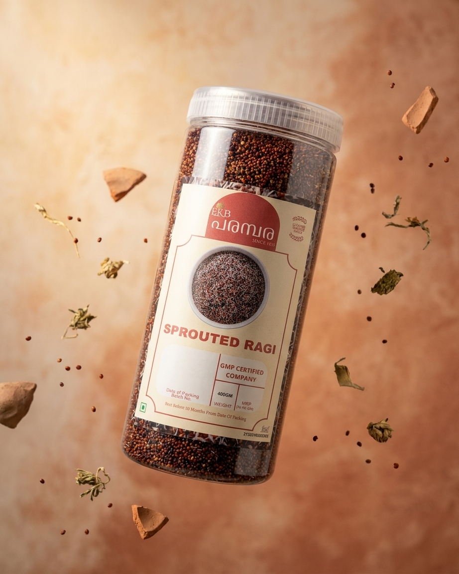 Sprouted Ragi 400g | Whole Sprouted Finger Millet | Premium Quality Millet | Natural & Nutritious Grain