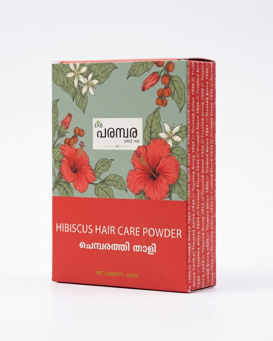 Hibiscus Hair Care Powder 100g | Premium Ayurvedic Herbal Hair Pack | Supports Healthy-Looking Hair & Scalp | Traditional Kerala Hair Care
